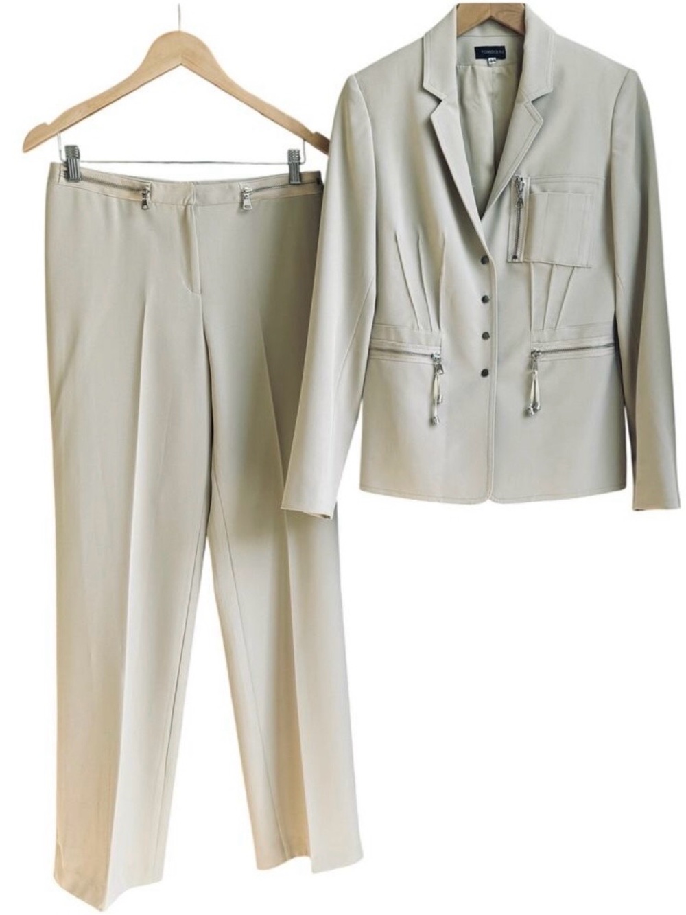NWT Vintage Tombolini Women's "Traje Lumiere" Tech Tailored Pantsuit IT 44 US 8